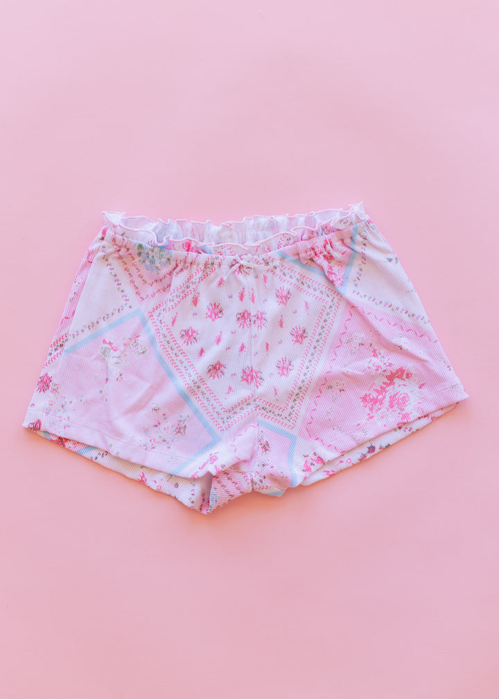 Rib Short | Pink Handkerchief