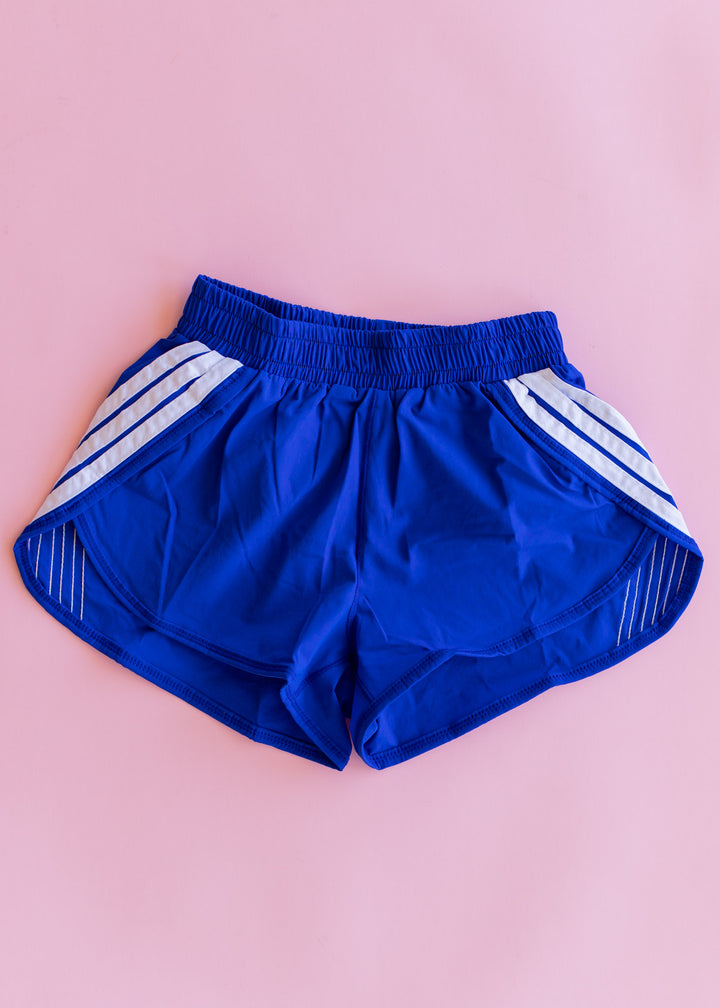 Sporty Short | Blue with White Stripes