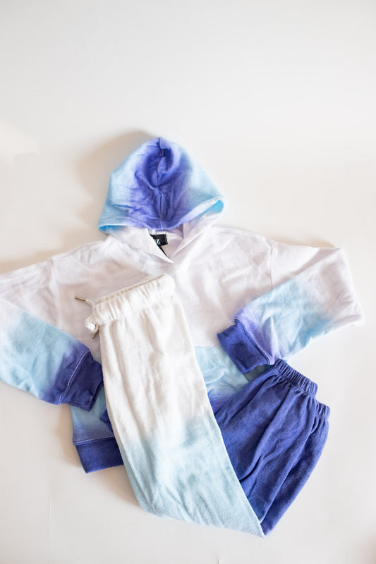 Ombre Sweatpant | White/Blue