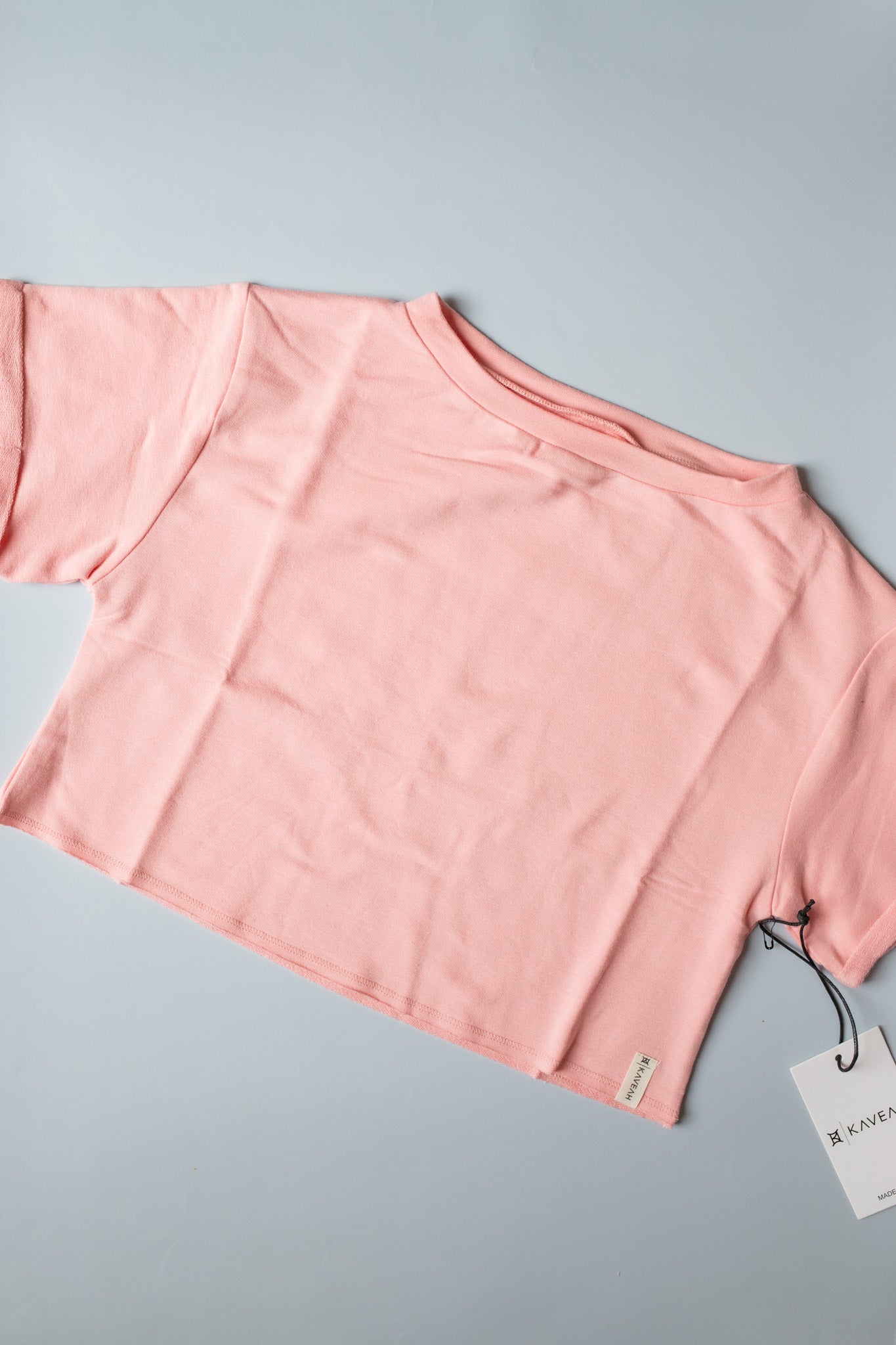 French Terry Boxy Tee | Pink Icing