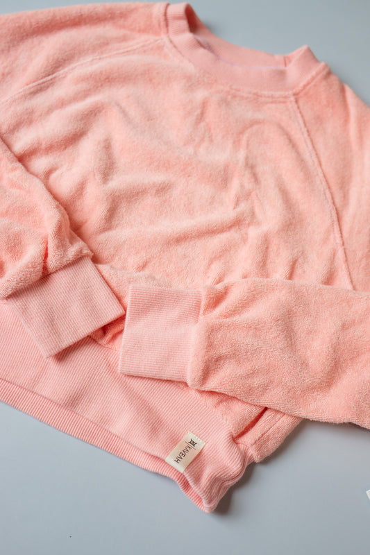 Terry Cloth Crewneck | Pink Icing