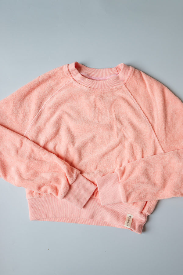 Terry Cloth Crewneck | Pink Icing