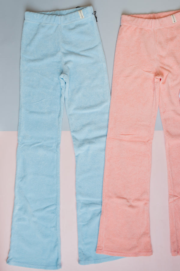 Terry Cloth Lounge Pant | Cool Blue