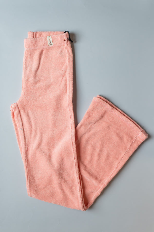 Terry Cloth Lounge Pant | Pink Icing