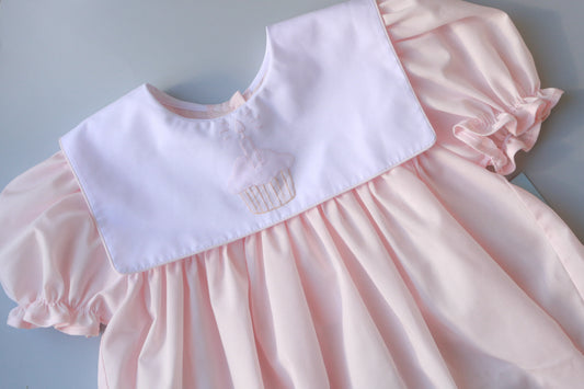 Pink Cupcake Embroidered Dress