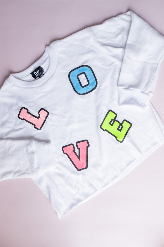 Love Sweatshirt | White/Multi