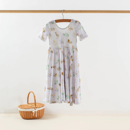 'Round and 'Round we Go Organic Cotton Twirl Dress