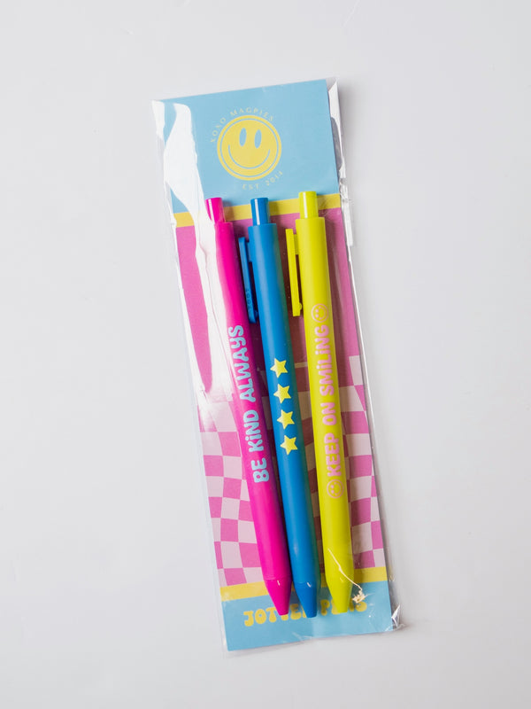 XOXO by Magpies Jotter Pens (3-Pack) | Be Kind