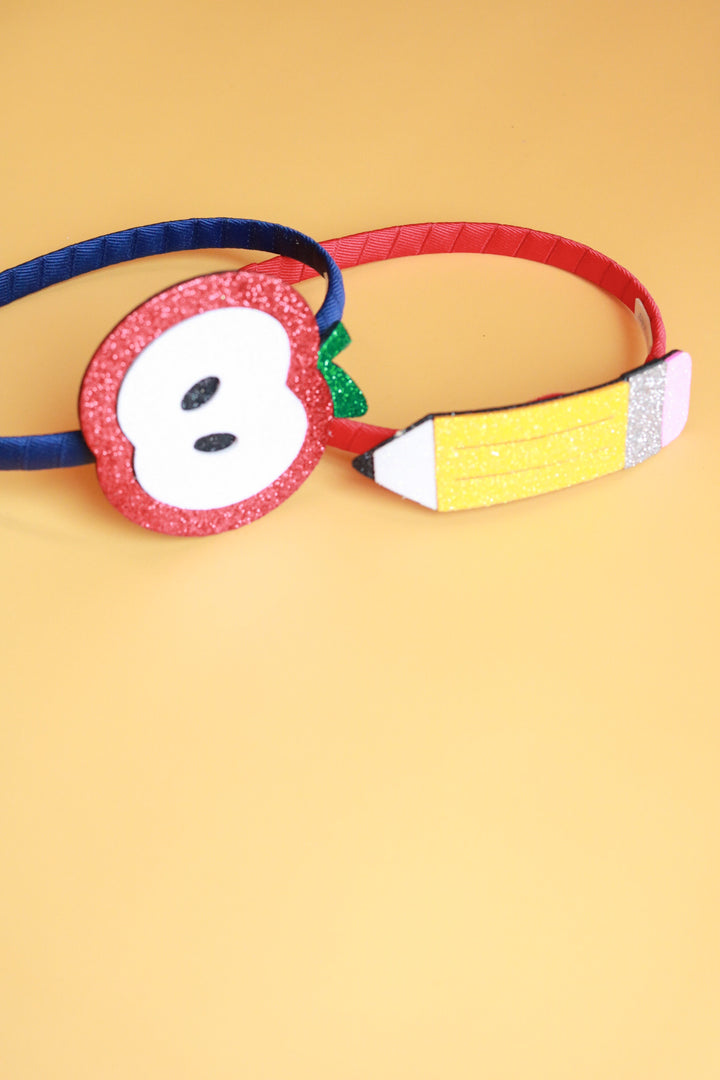 Glitter Foam Back To School Headband | Apple