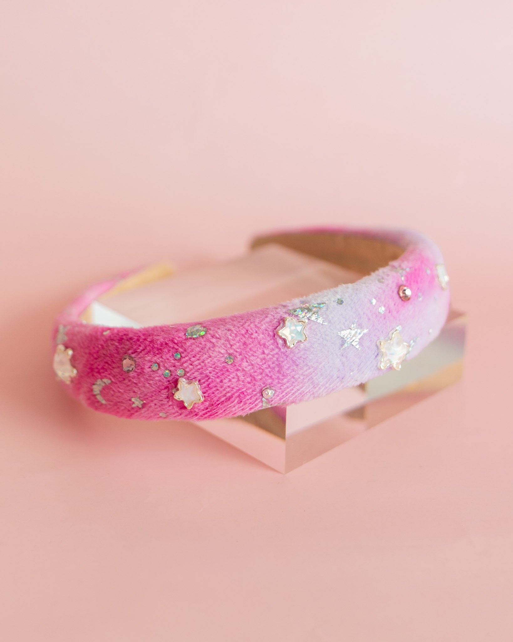 Velour Tie Dye Star Headband | Pink/Purple