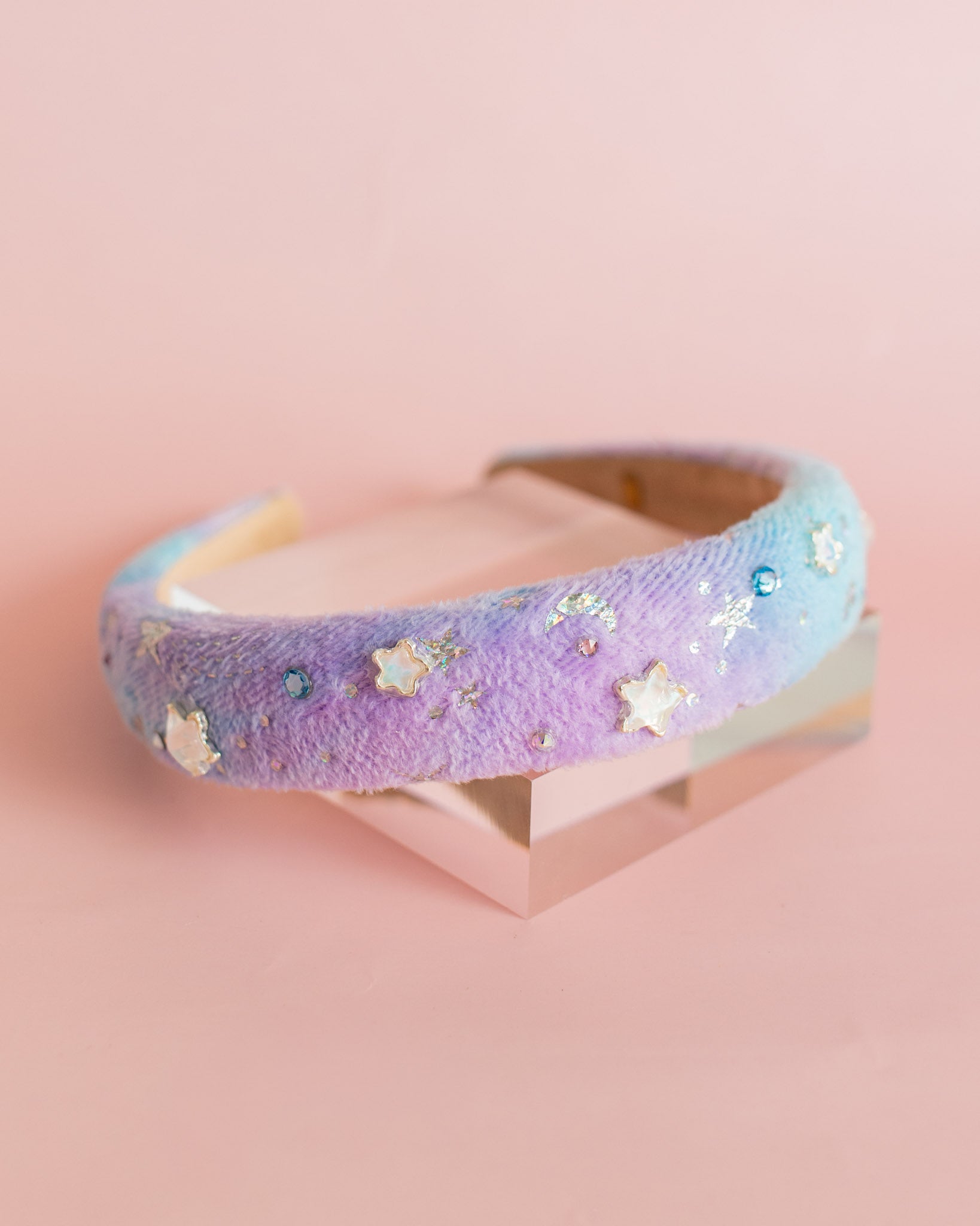 Velour Tie Dye Star Headband | Blue/Purple
