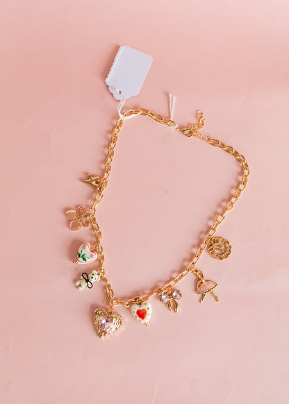 Gold Multi Charm Necklace