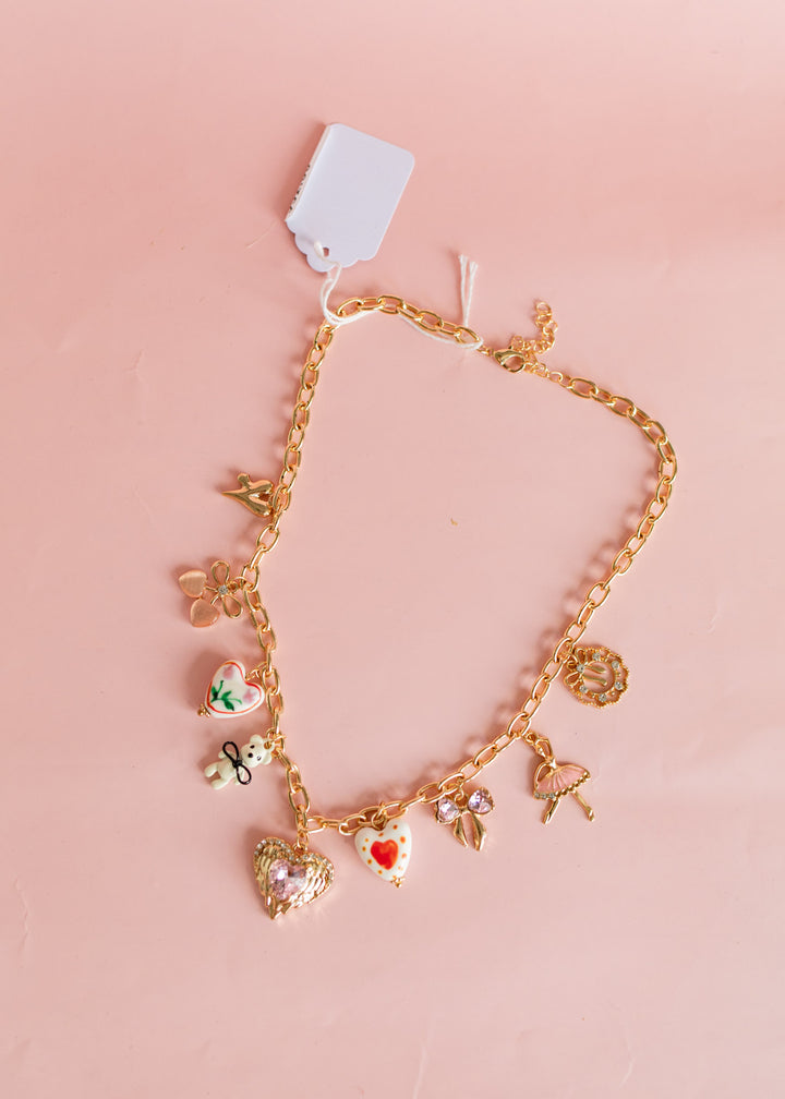 Gold Multi Charm Necklace