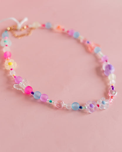 Frosted  Butterfly Necklace
