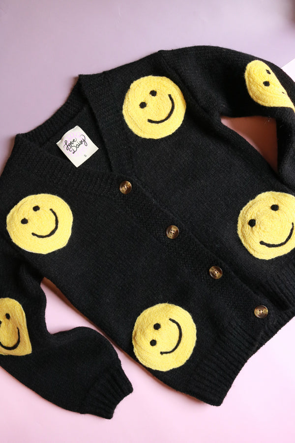 Smiley Patch Cardigan