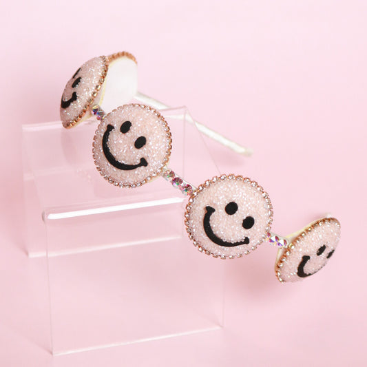 Crystalized Smiley Headband | Pink