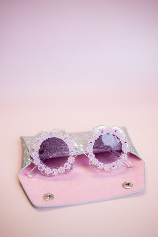 Daisy Trim Translucent Sunglasses | Purple