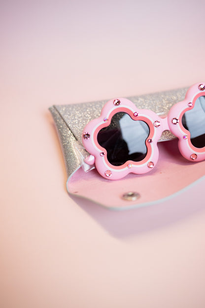 Flower Rhinestone Toddler Sunglasses | Pink
