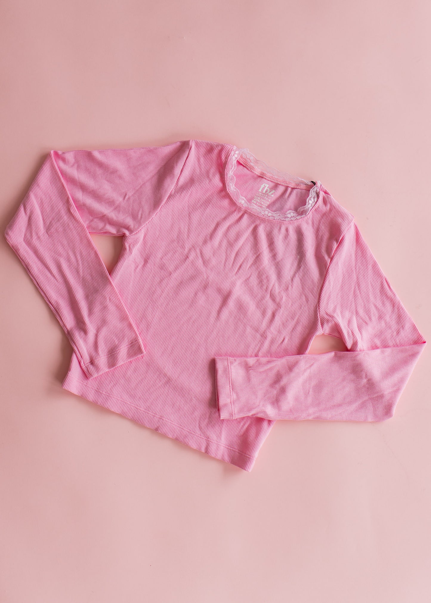 Rib Long Sleeve | Pink