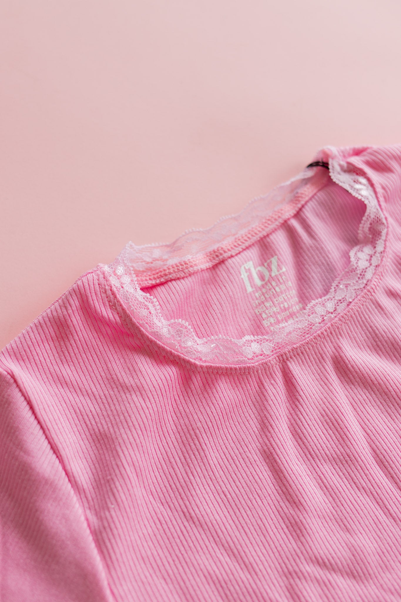 Rib Long Sleeve | Pink