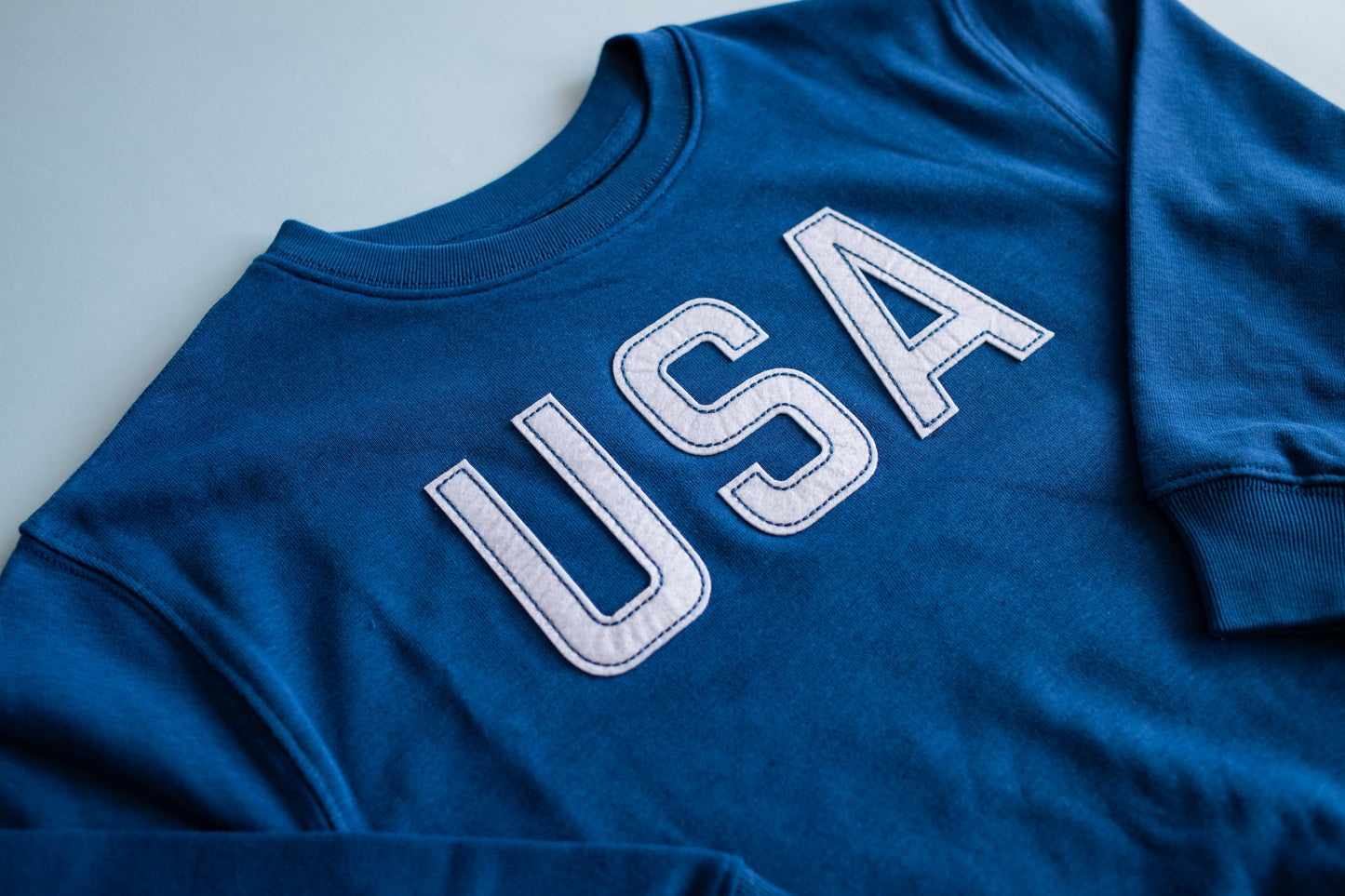 XOXO By Magpies Felt Applique USA Sweatshirt | Youth