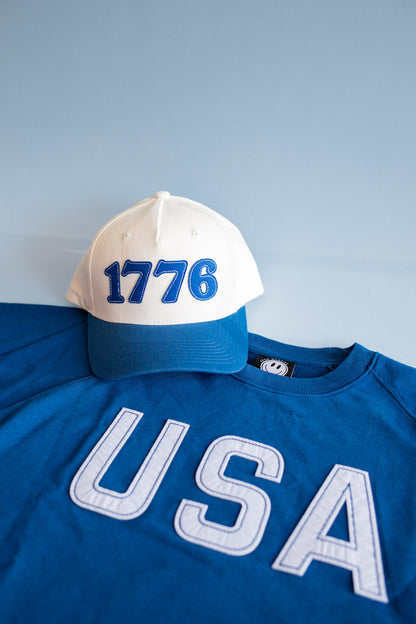 XOXO By Magpies Felt Applique USA Sweatshirt | Adult