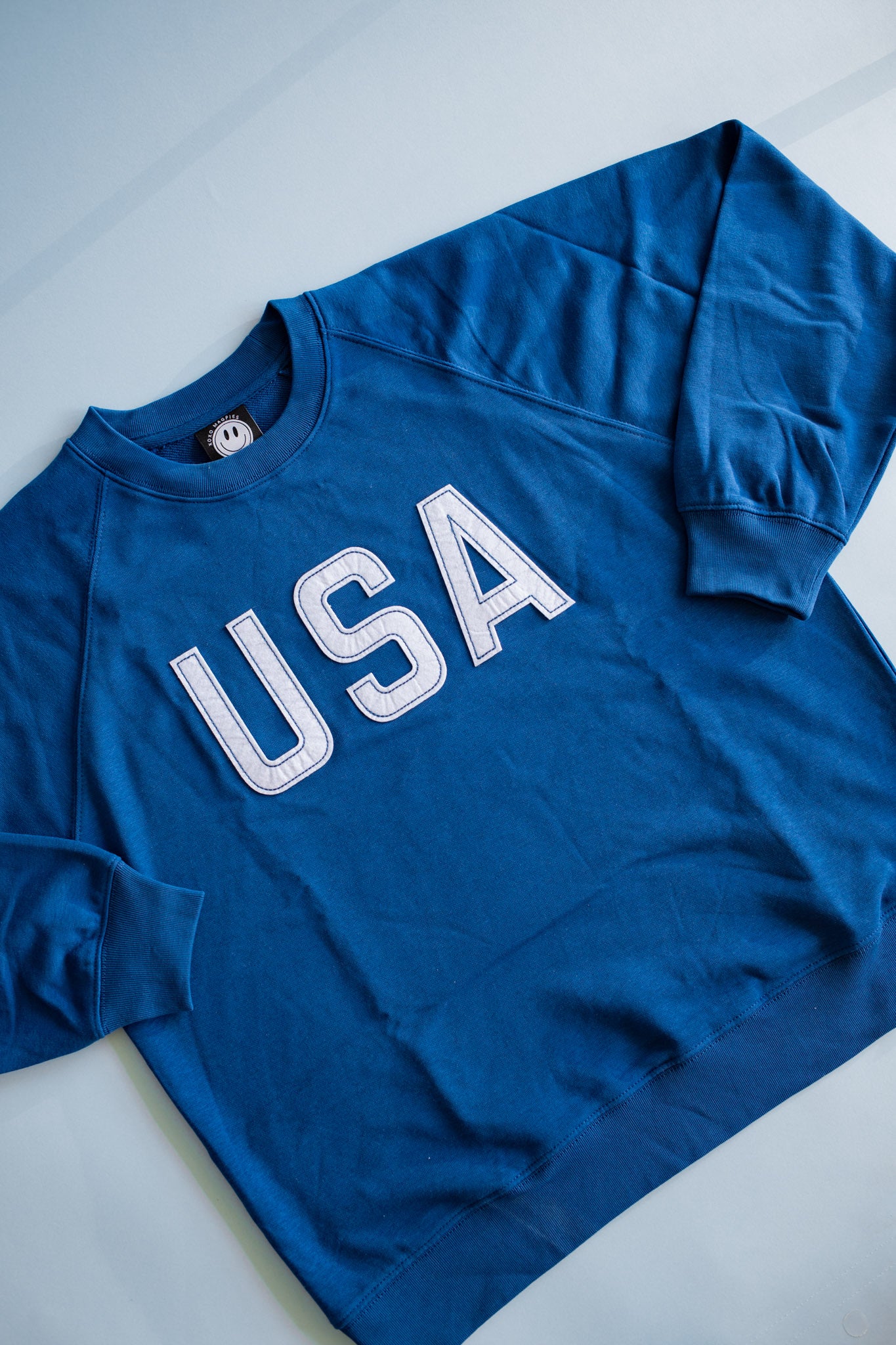 XOXO By Magpies Felt Applique USA Sweatshirt | Adult