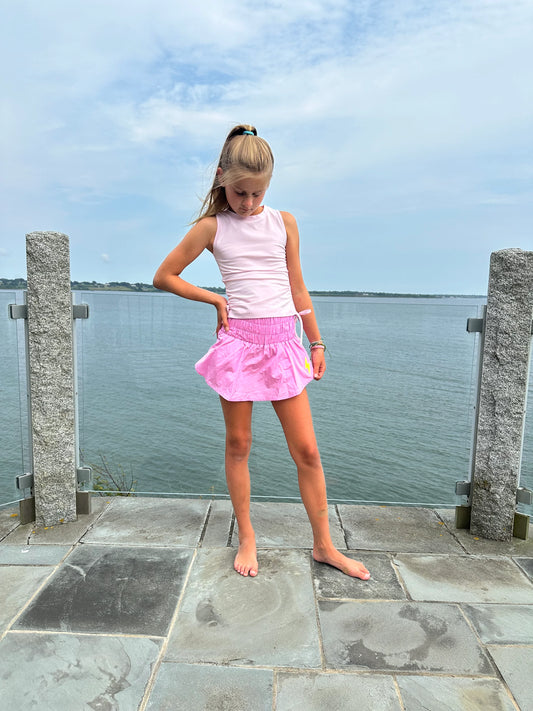 Double Layer Mini Skort | Pink Lightning