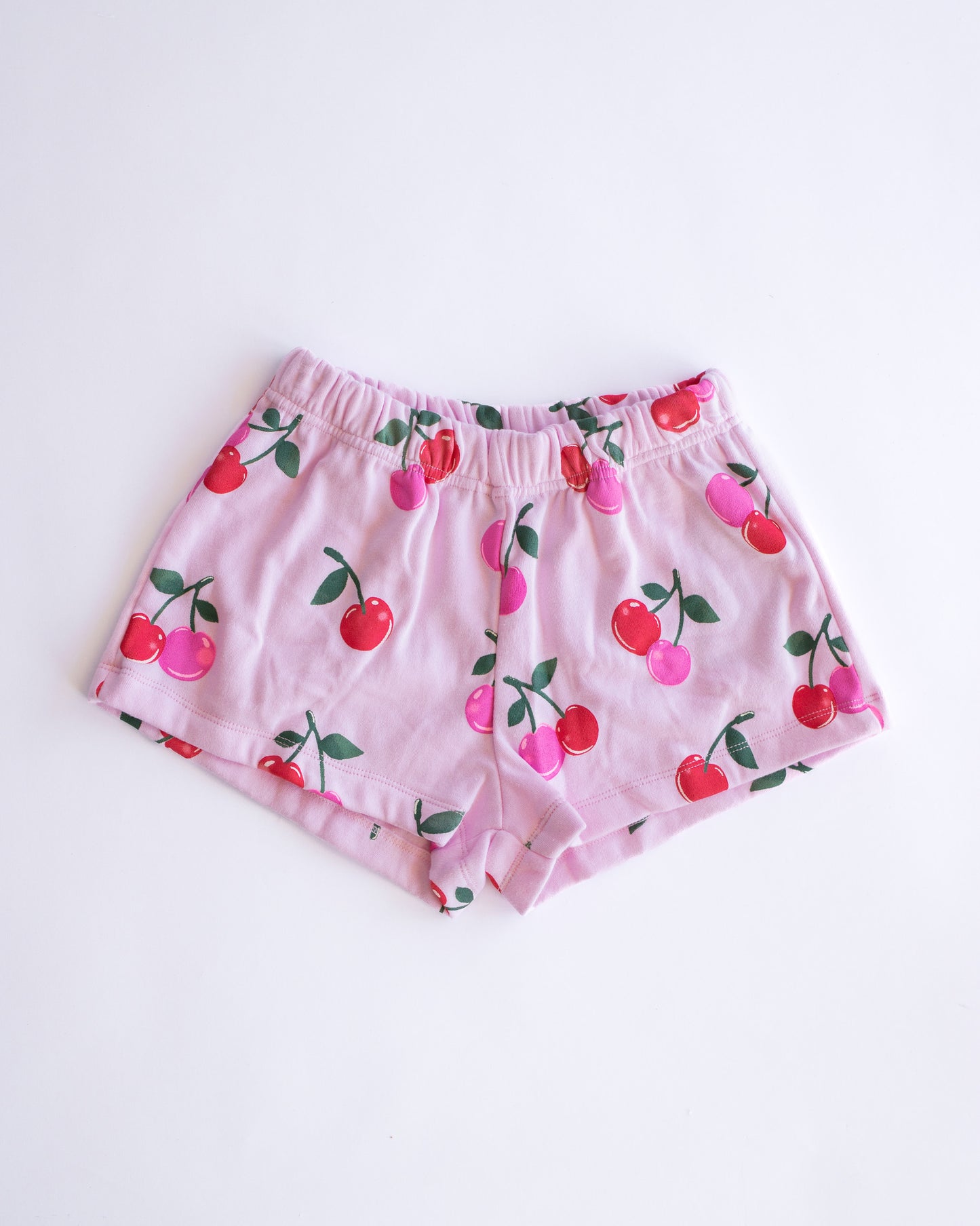 Cherry Print Sweatshort | Pink Cherry