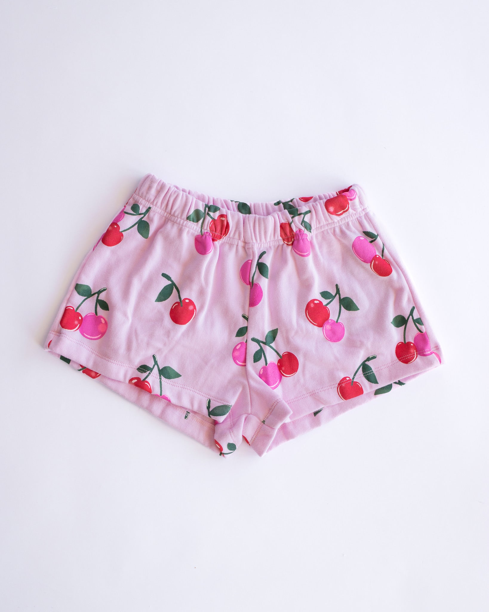 Cherry Print Sweatshort | Pink Cherry