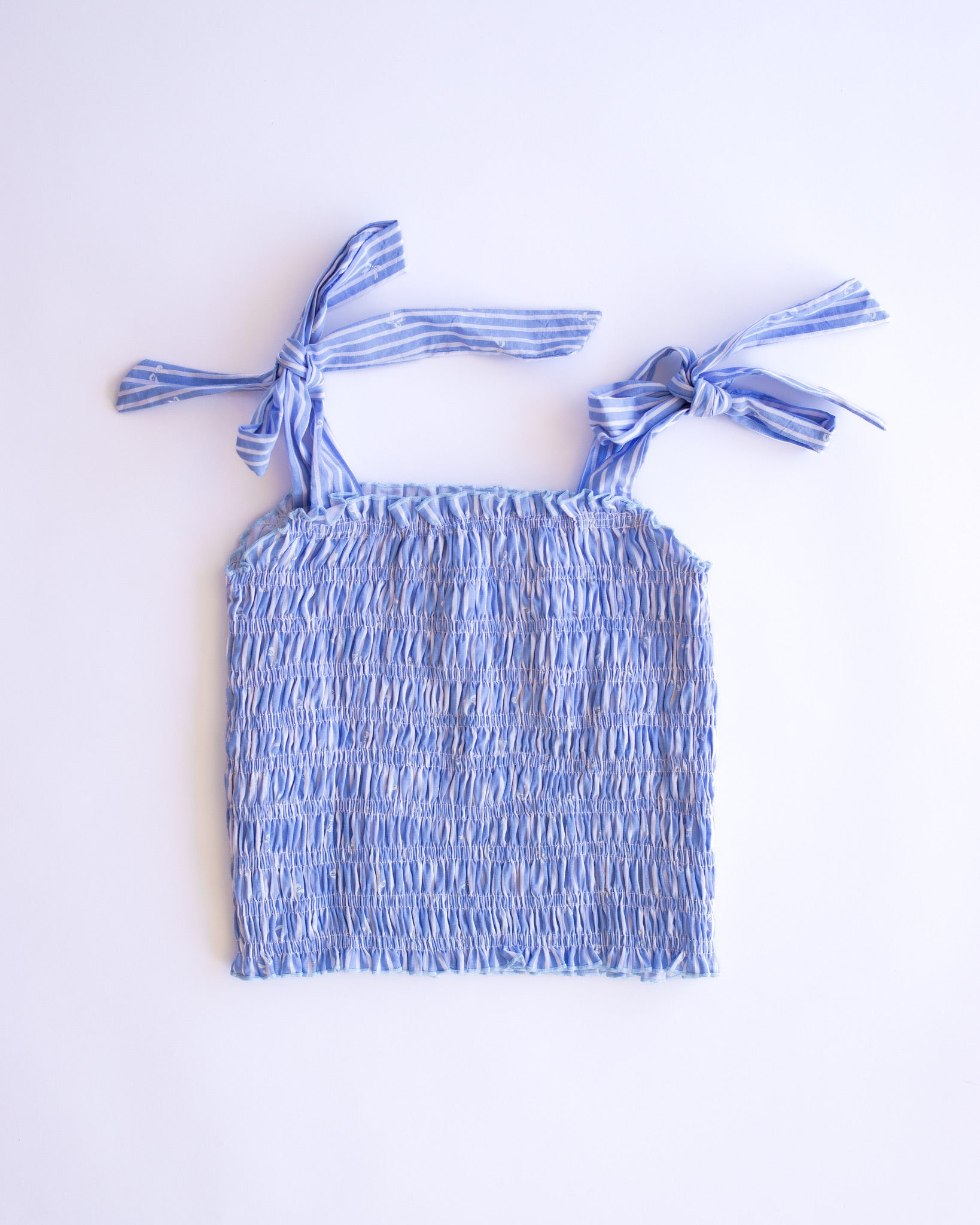 Bow Stripe Top | Blue