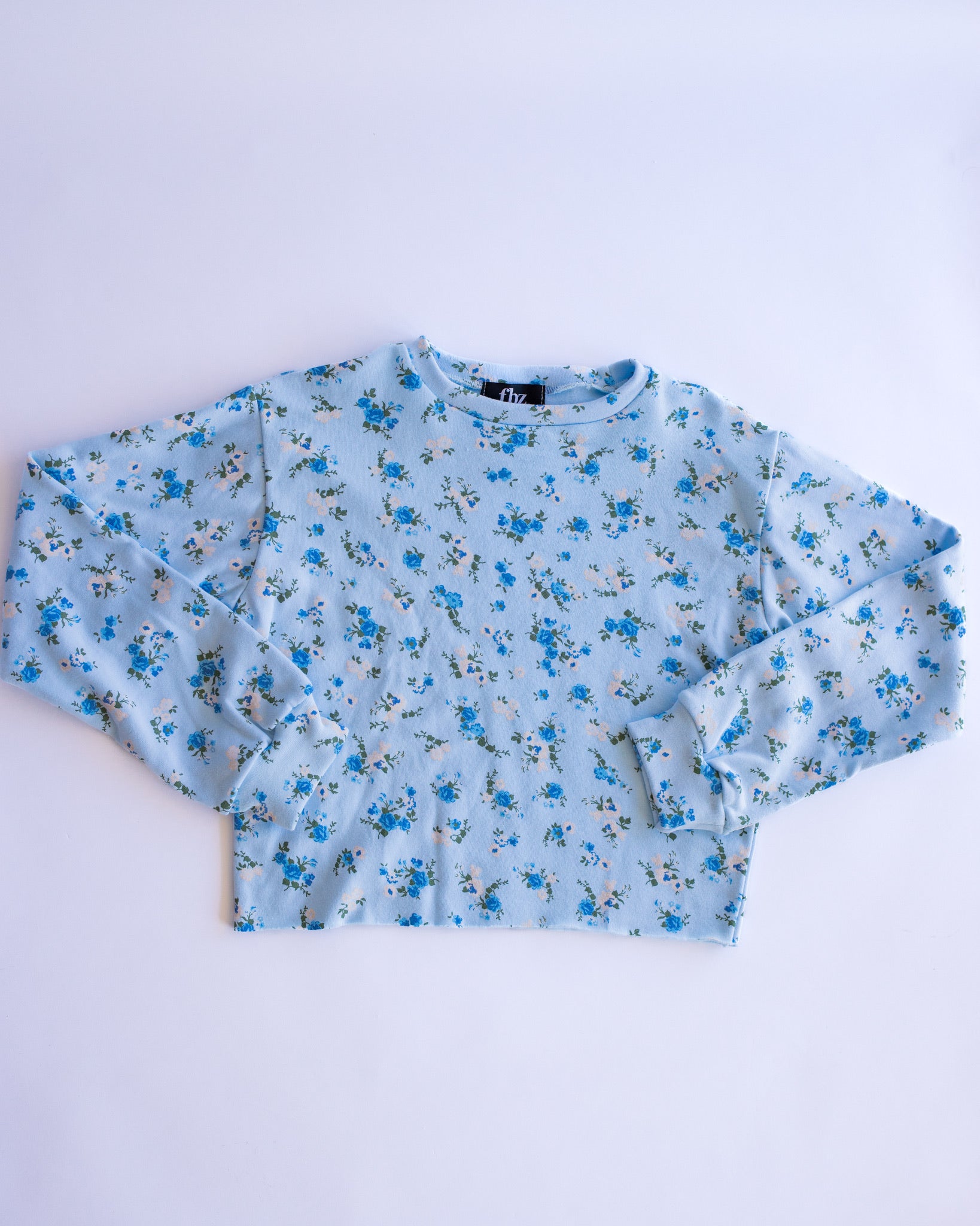 Floral Print Sweatshirt | Aqua
