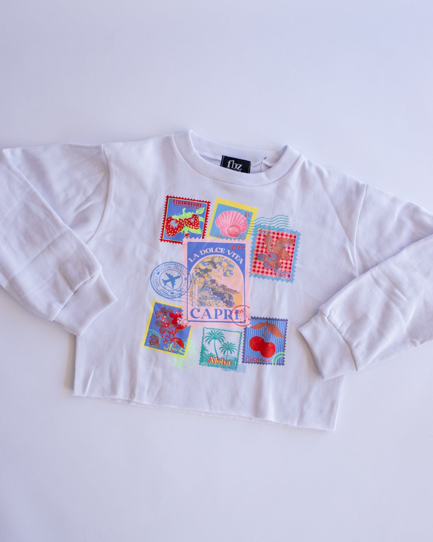 Destination Stamp Sweatshirt | White
