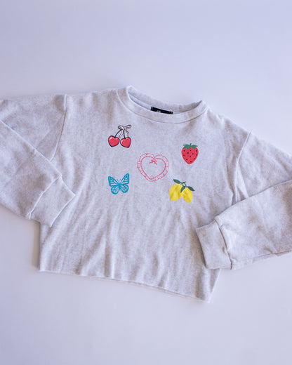 Icon Print Sweatshirt | Light Misty Grey