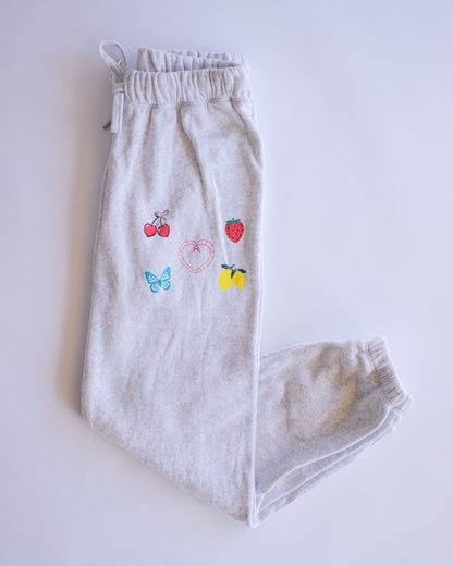 Icon Print Sweatpant | Light Misty Grey