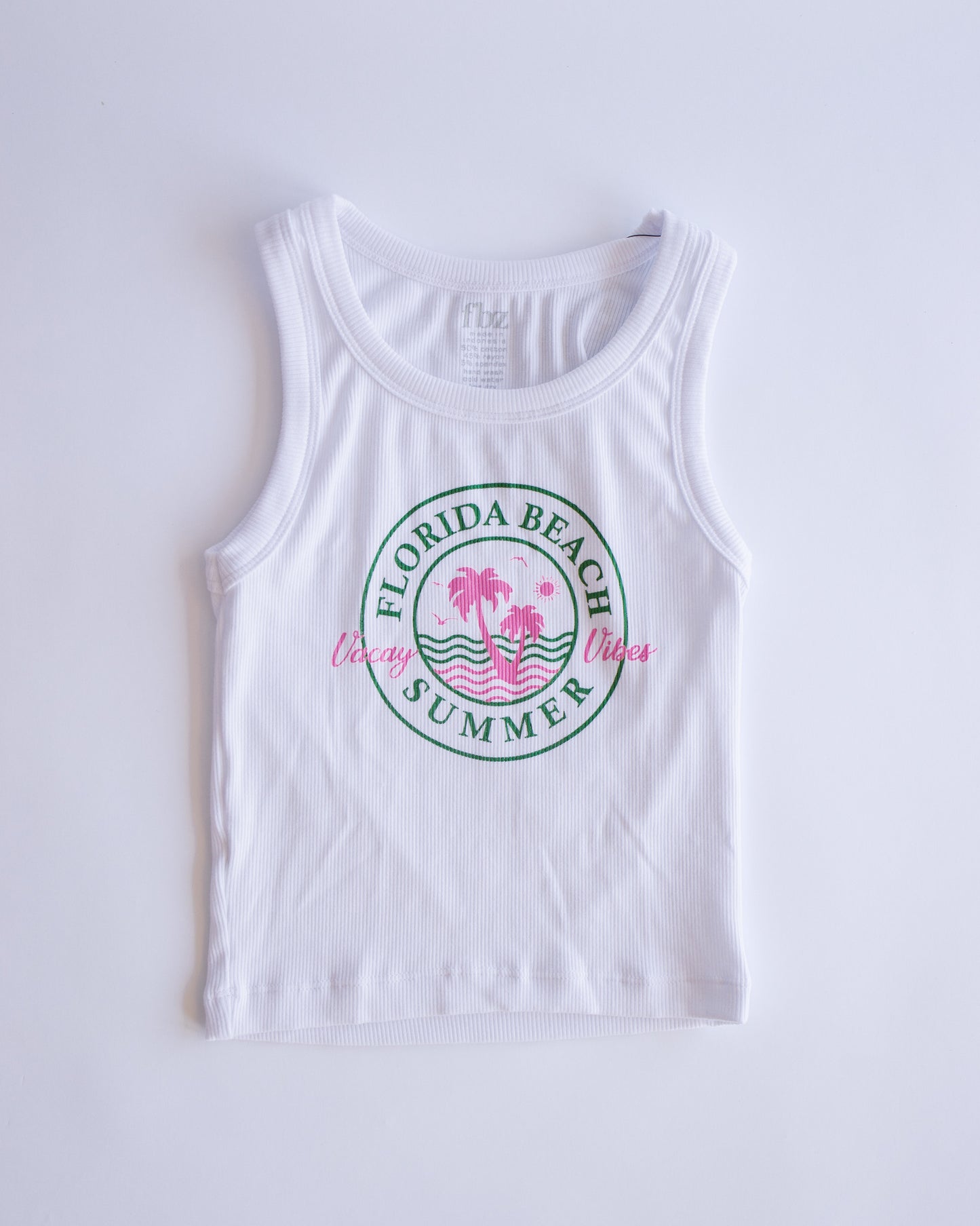White Ribbed Tank | Florida