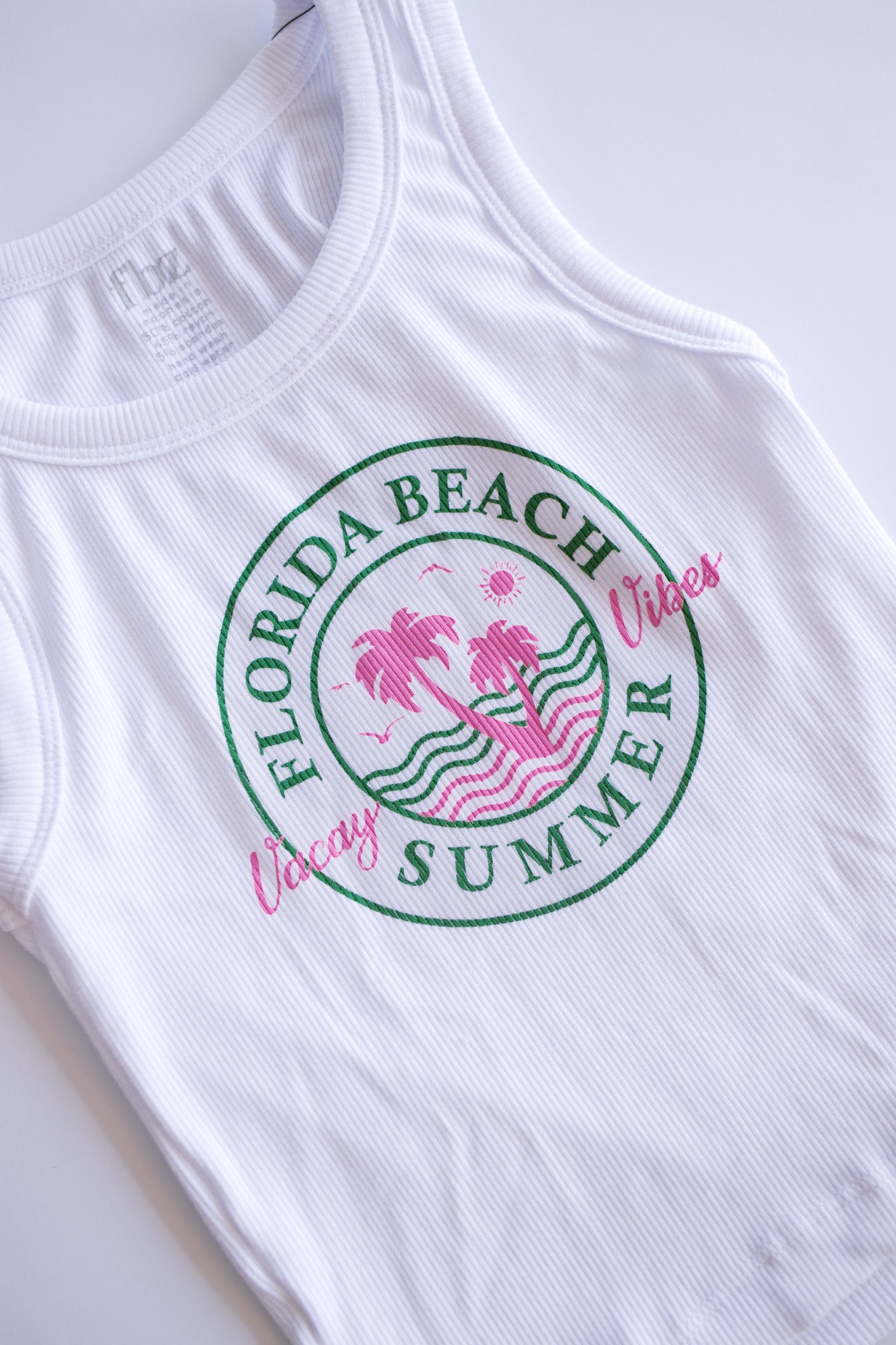 White Ribbed Tank | Florida