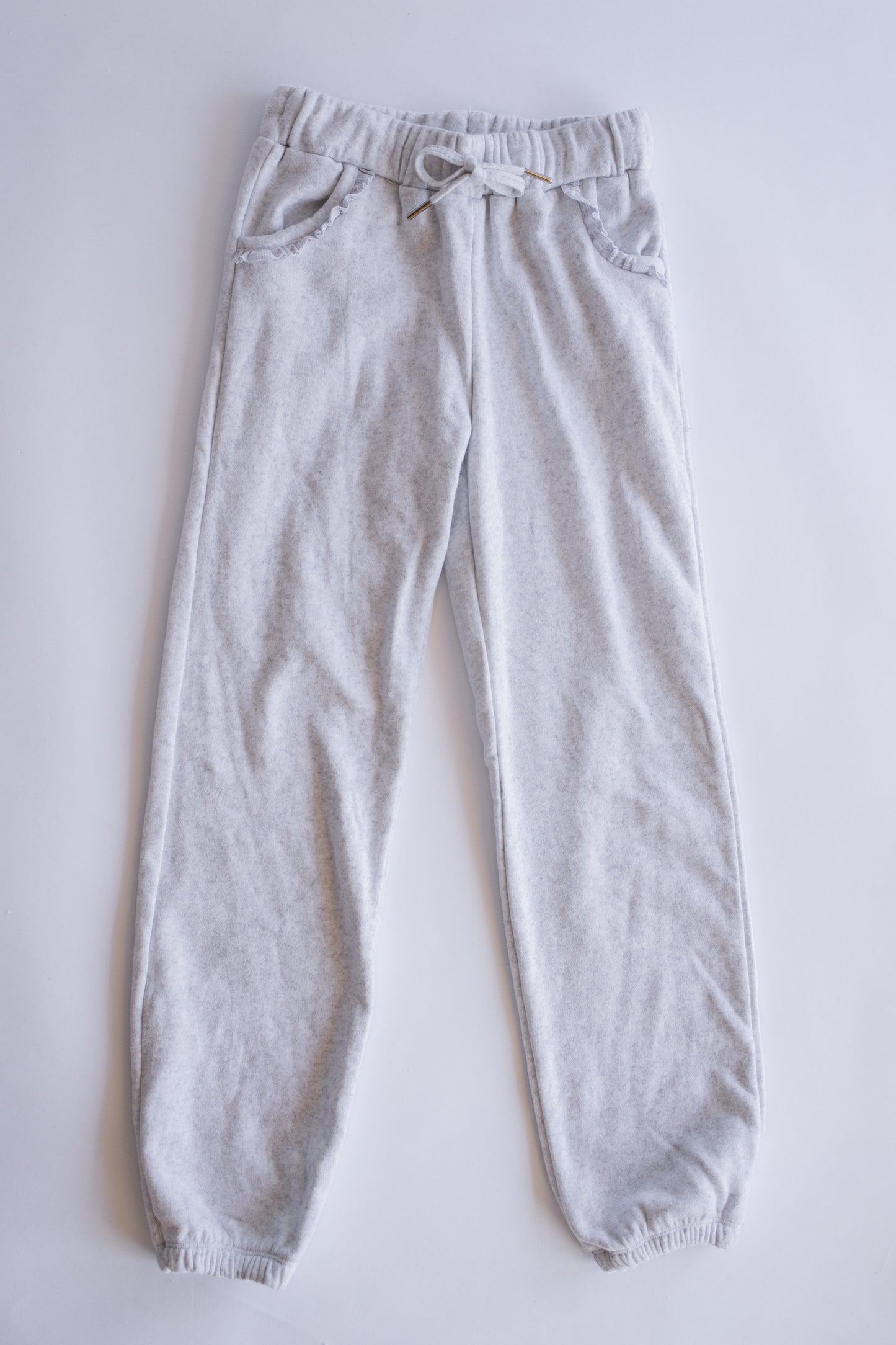 Ruffle Pocket Sweatpant | Light Misty Grey