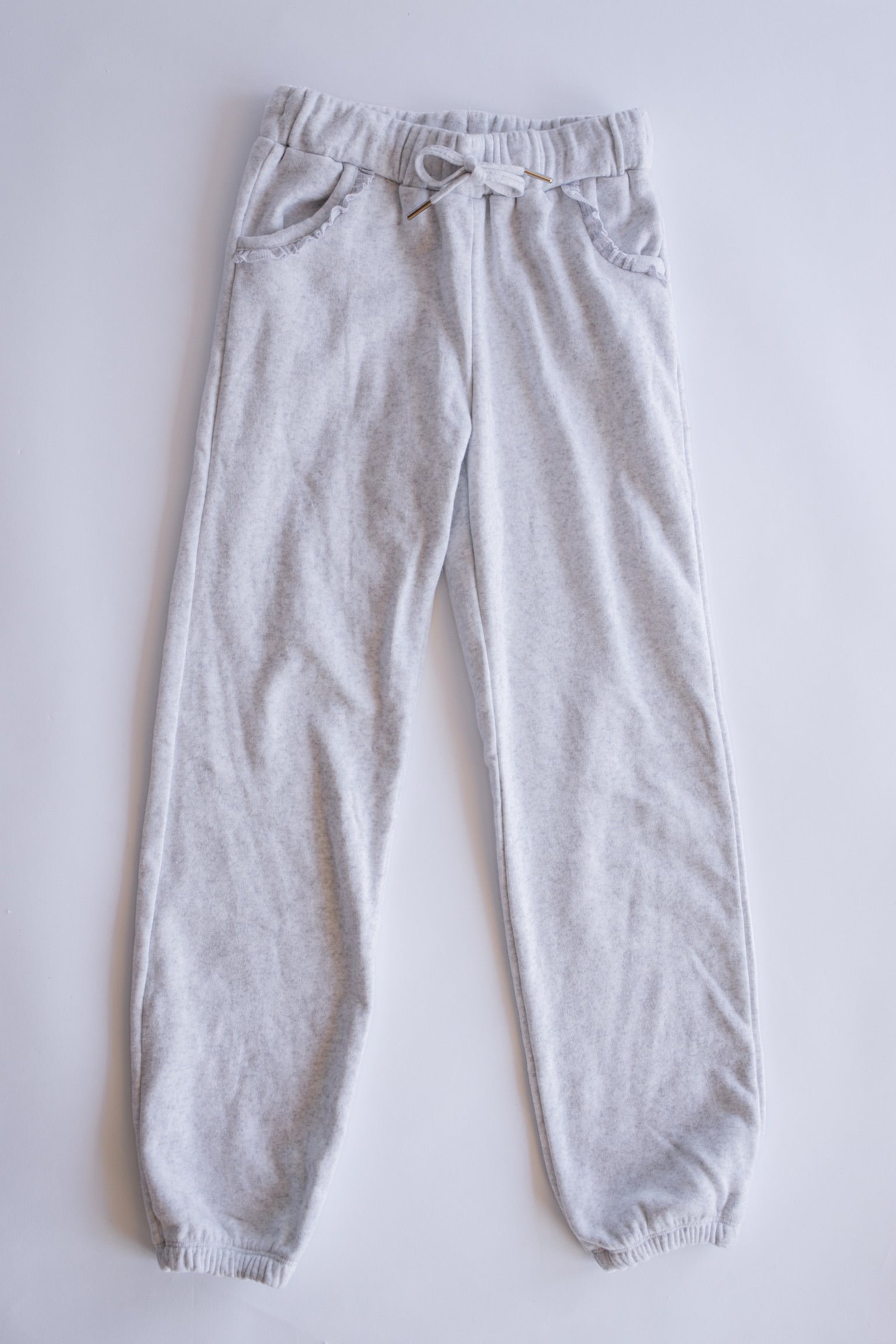 Ruffle Pocket Sweatpant | Light Misty Grey