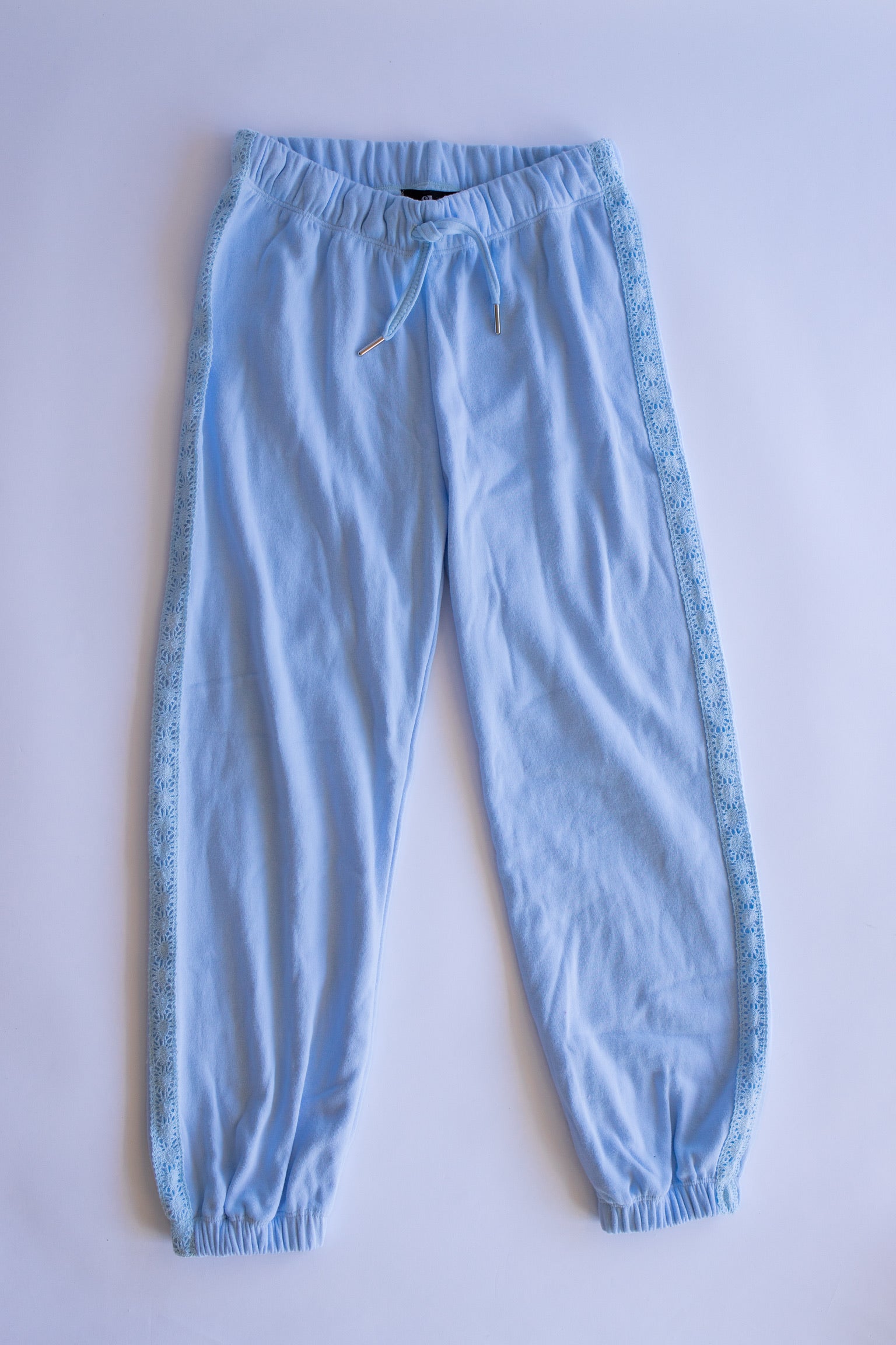 Crochet Detail Sweatpant | Aqua