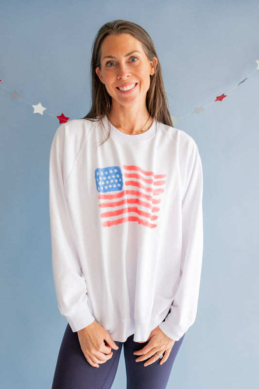 XOXO By Magpies Watercolor Flag Sweatshirt | Women's