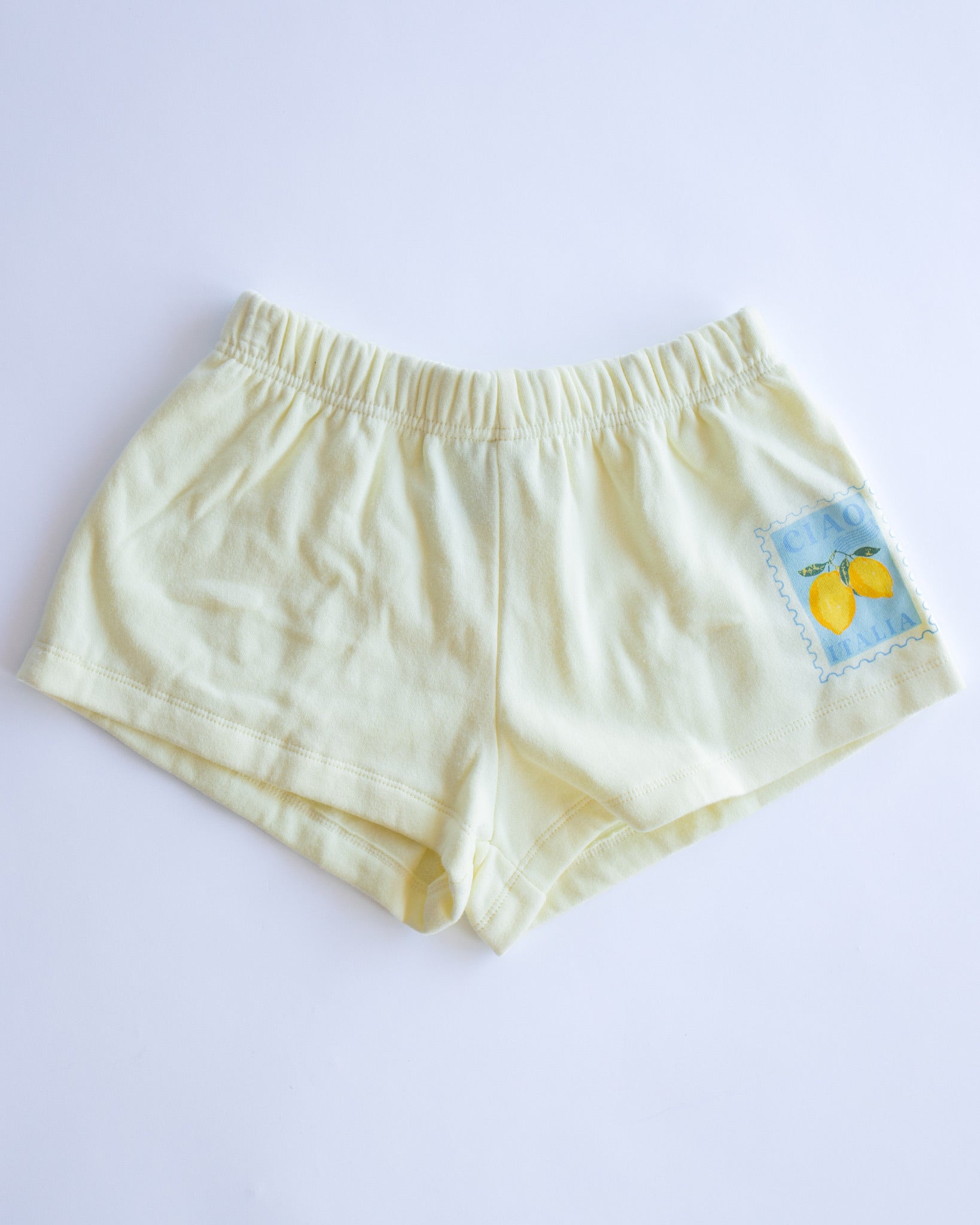Ciao Stamp Sweatshort | Light Yellow