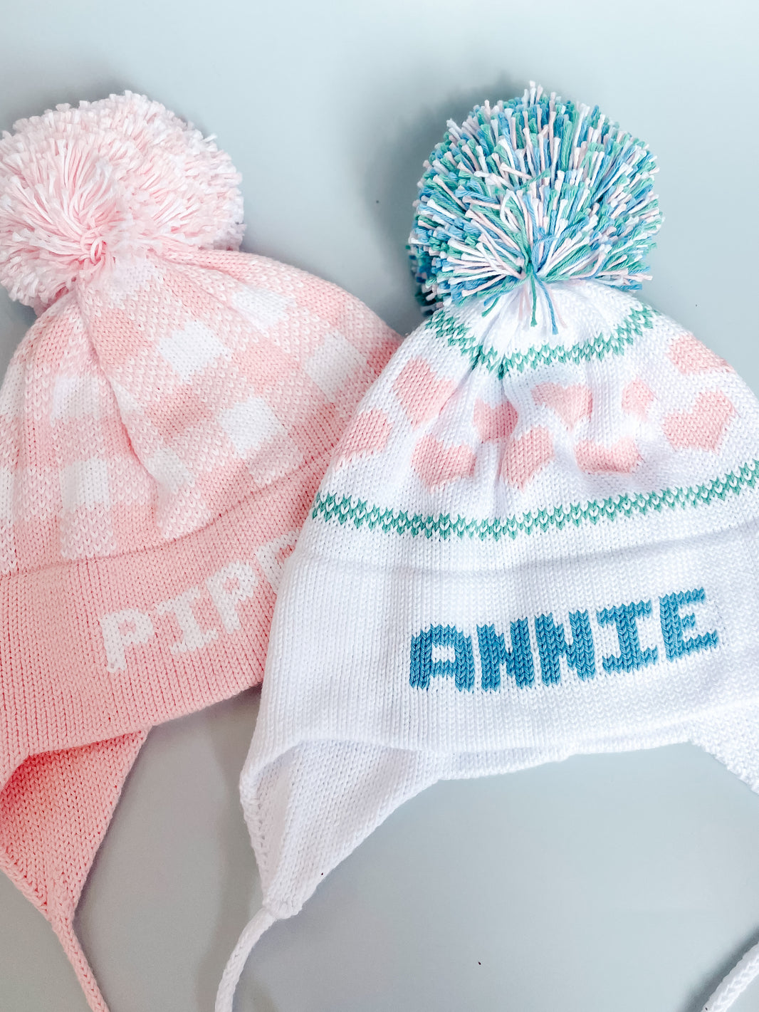 Bow Earflap Hat- Light Pink and Bright Pink main image 0