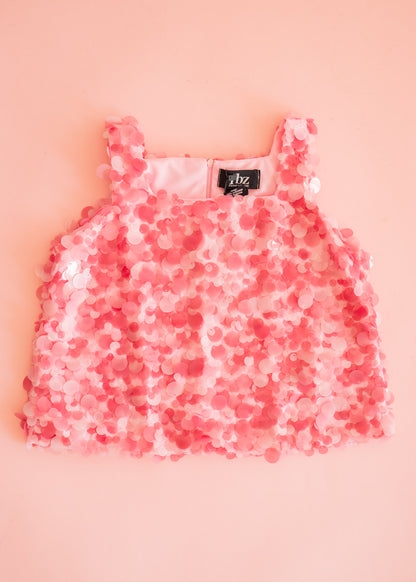 Large Sequin Tank | Pink