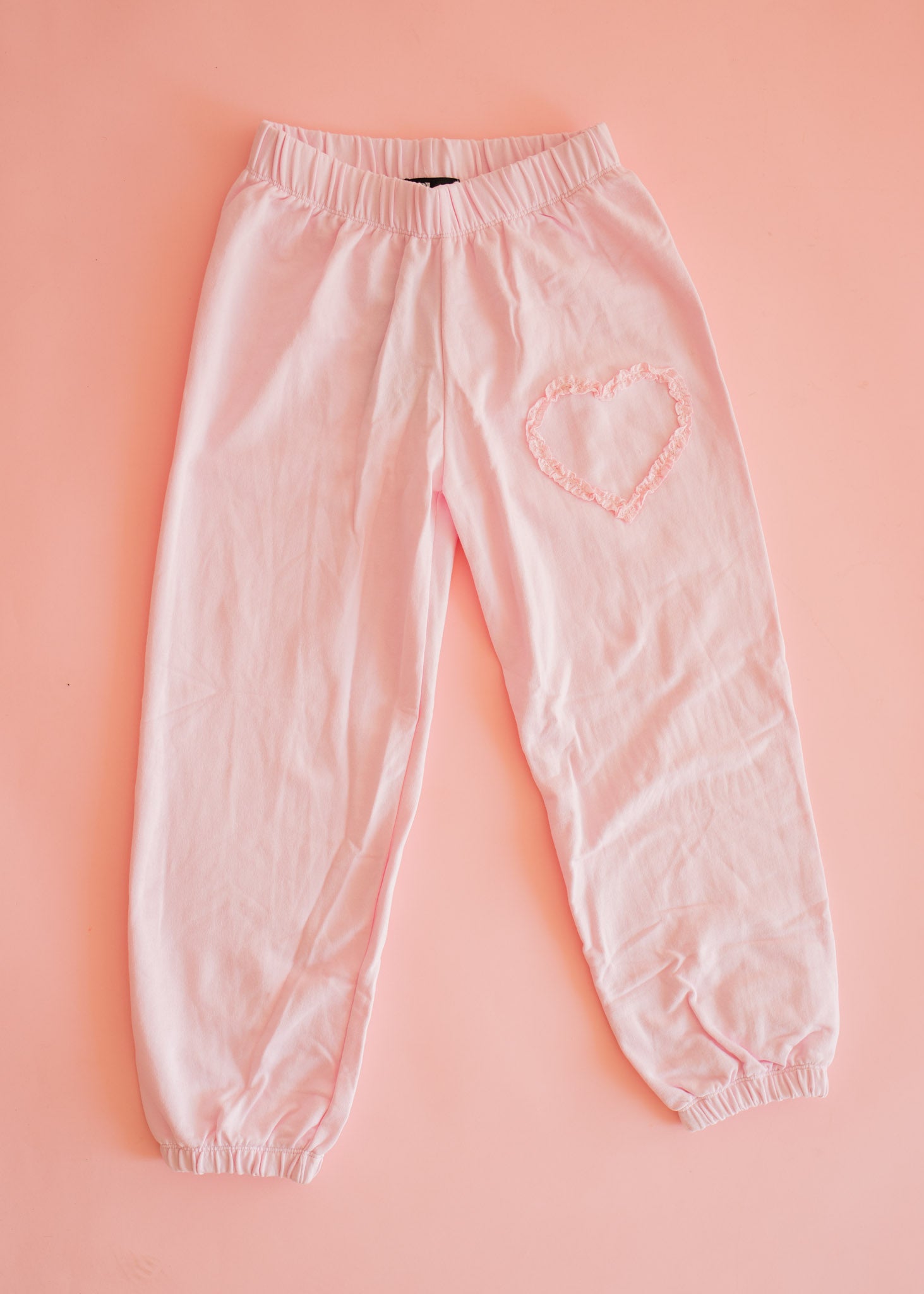 Jogger Pant | Pink Lace Heart