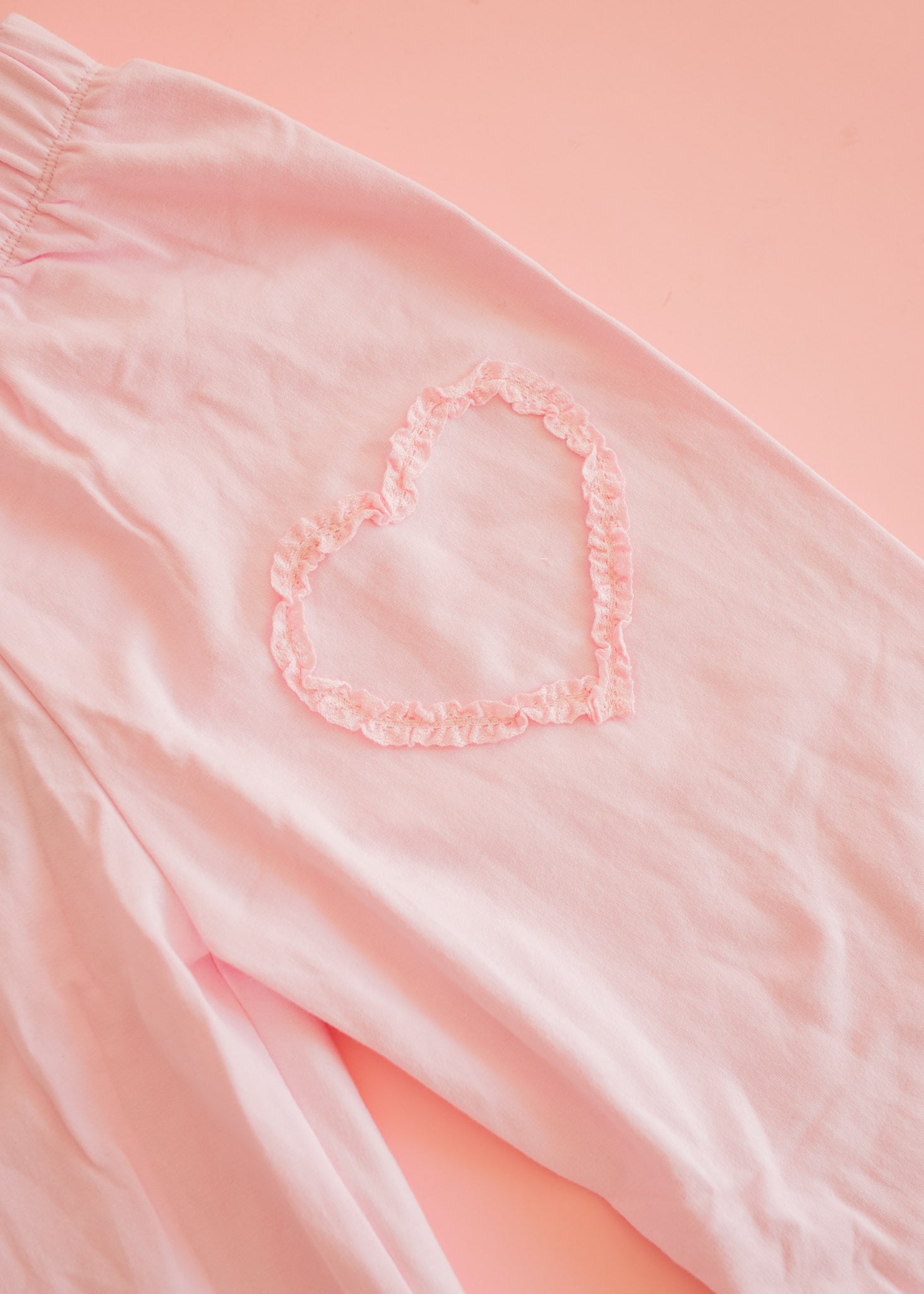 Jogger Pant | Pink Lace Heart