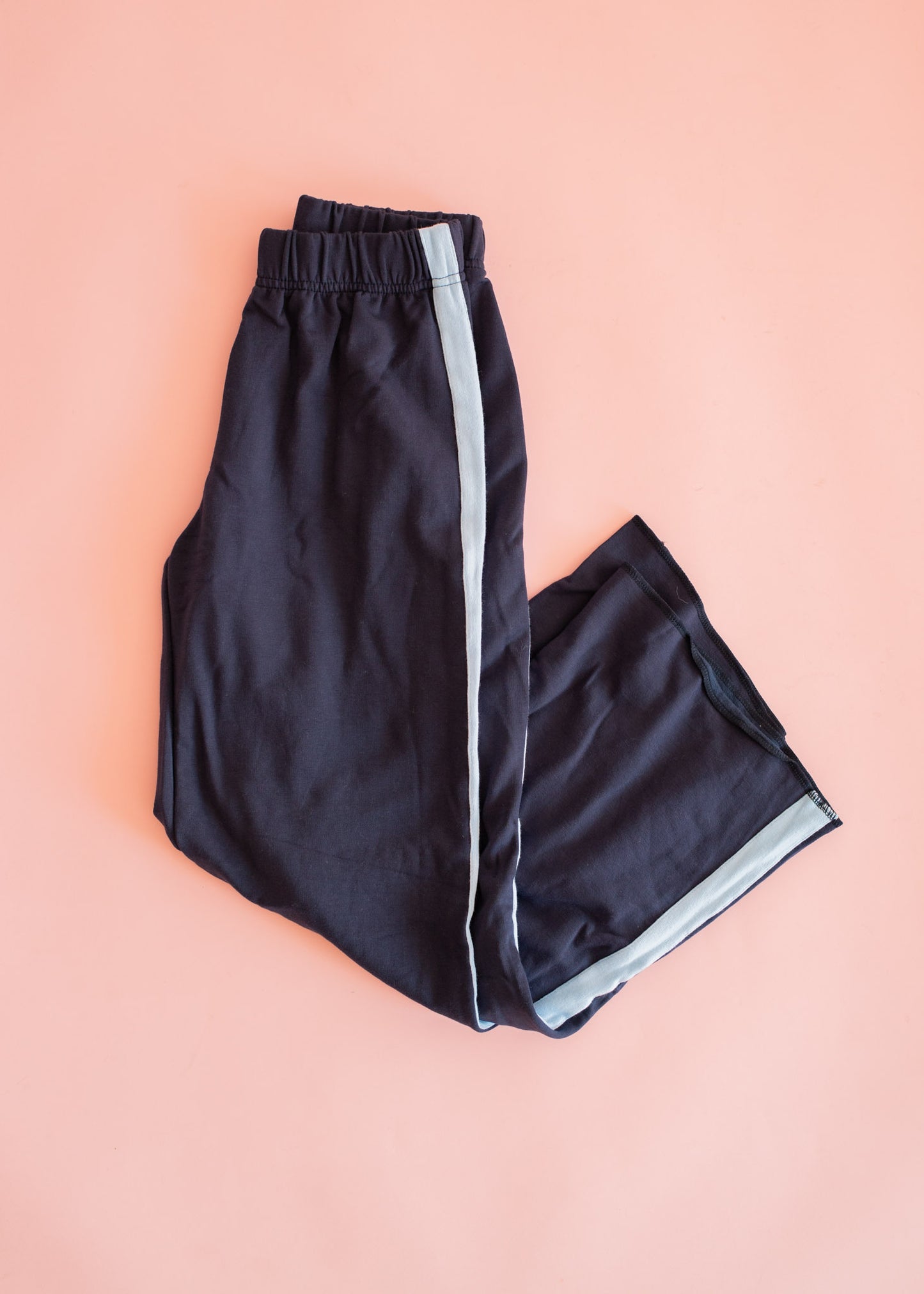 Wide Leg Pant | Navy with Blue Taping