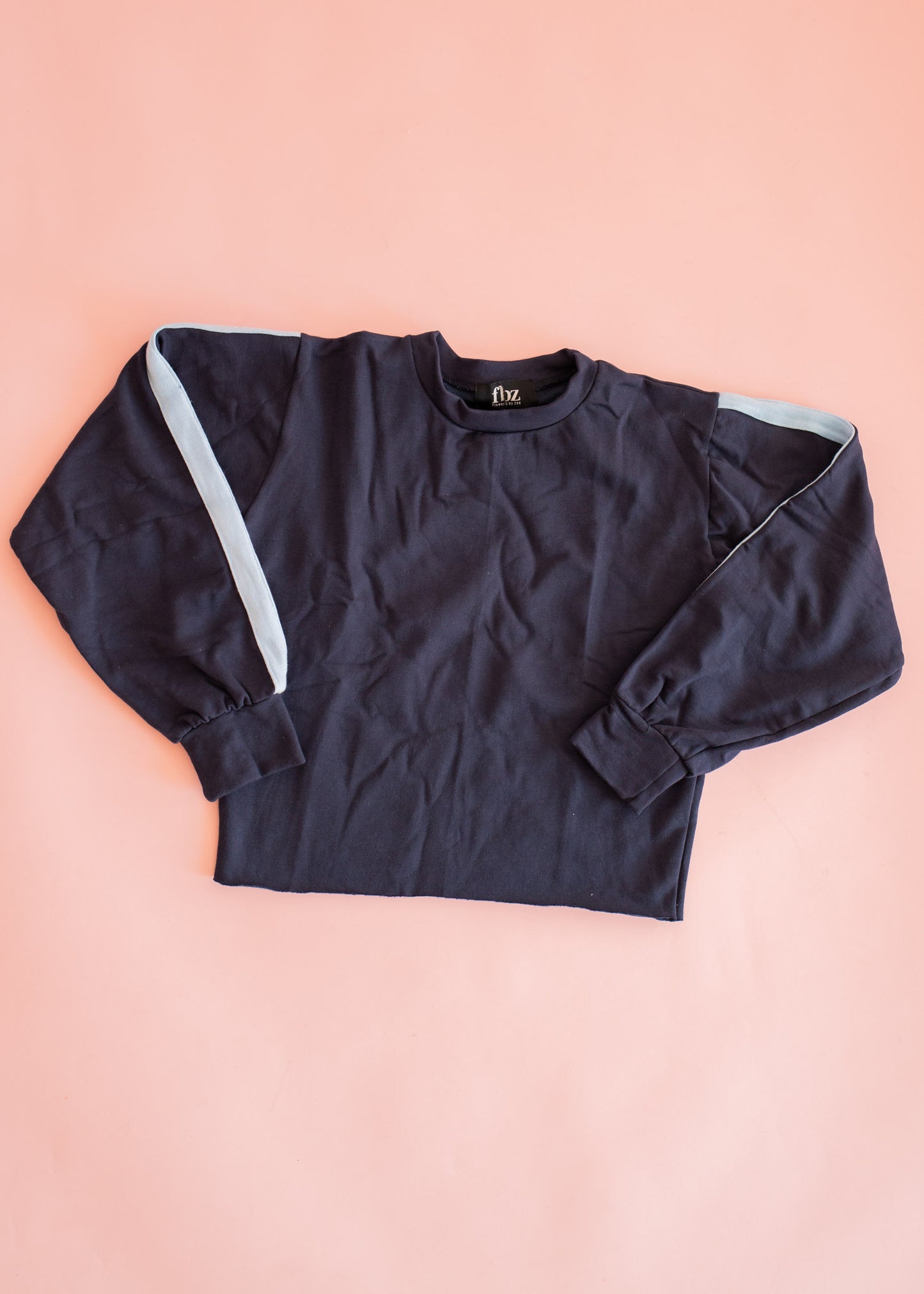 Crewneck Sweatshirt | Navy with Blue Taping