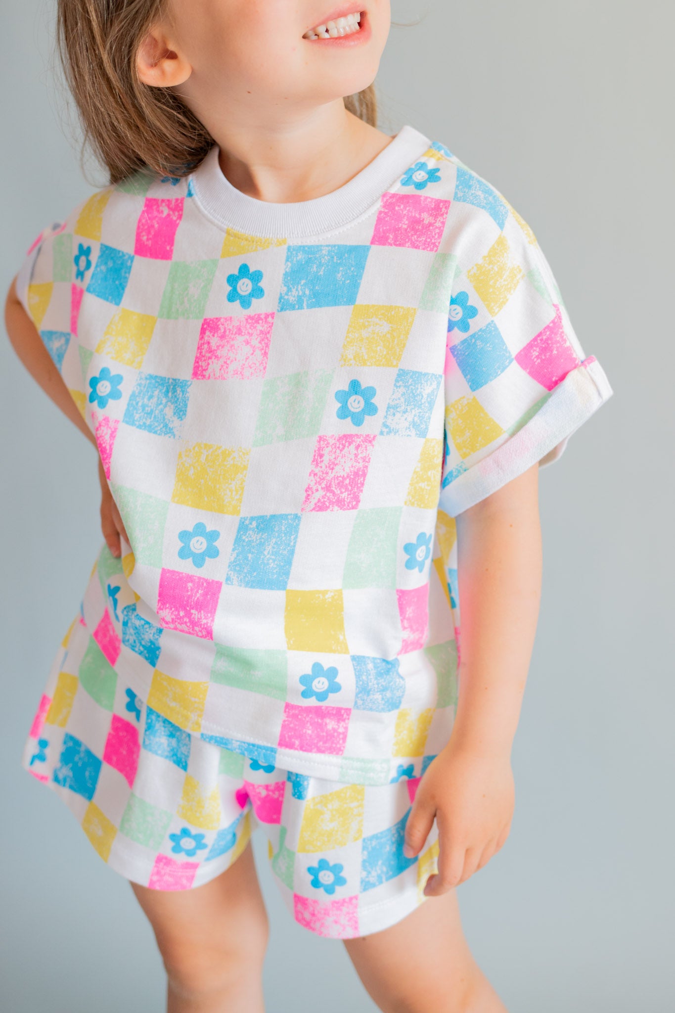 XOXO by Magpies All Over Checker French Terry Tee