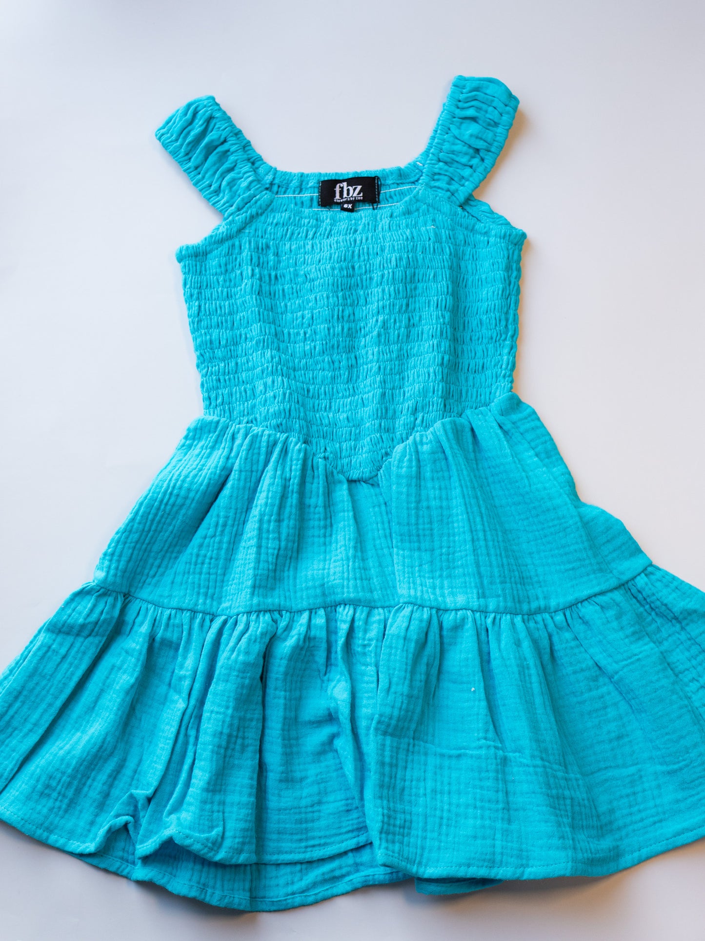Smocked Dress | Turquoise